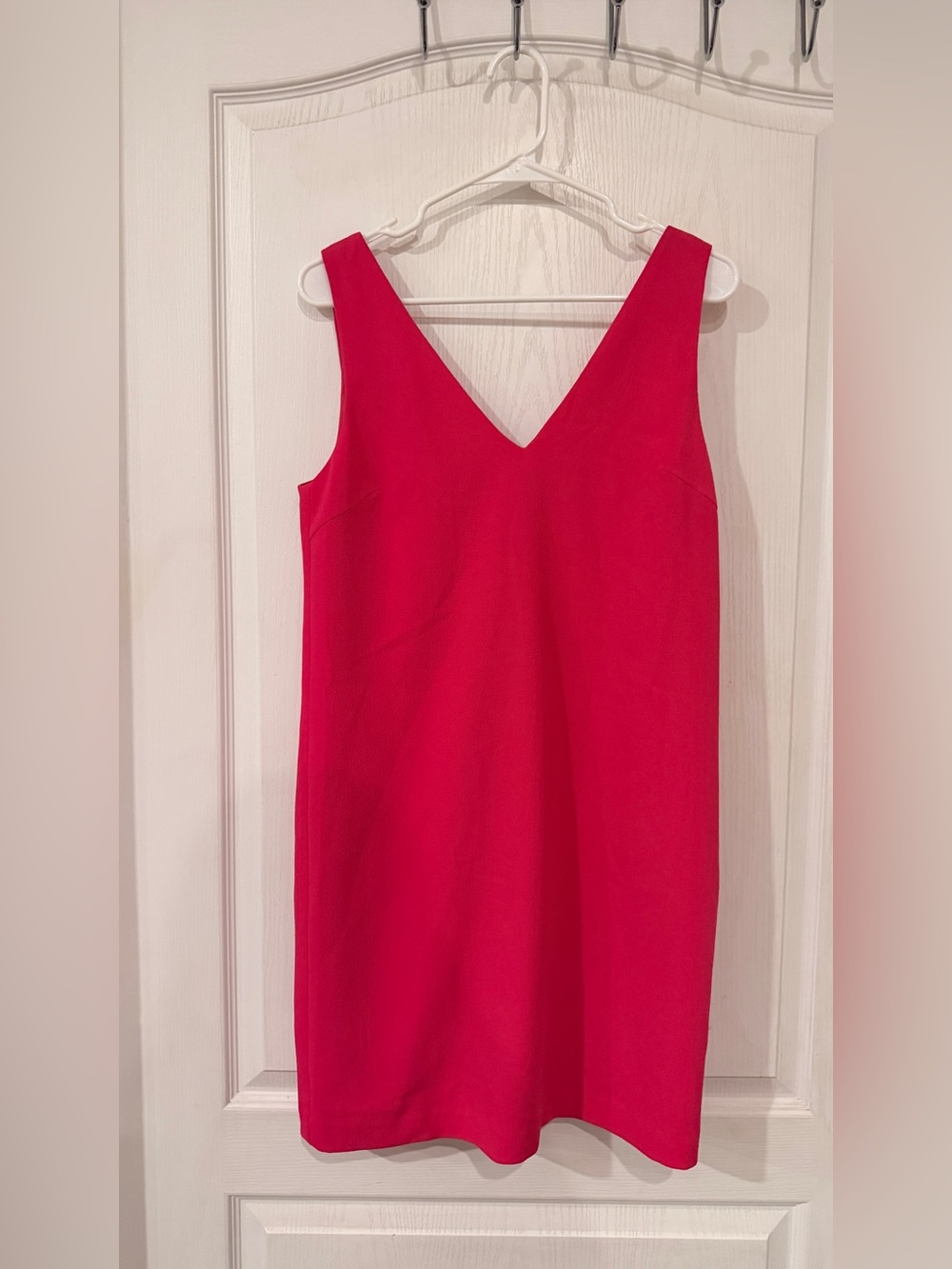 Trina Turk Hot Pink Sleeveless V-Neck Shift Dress